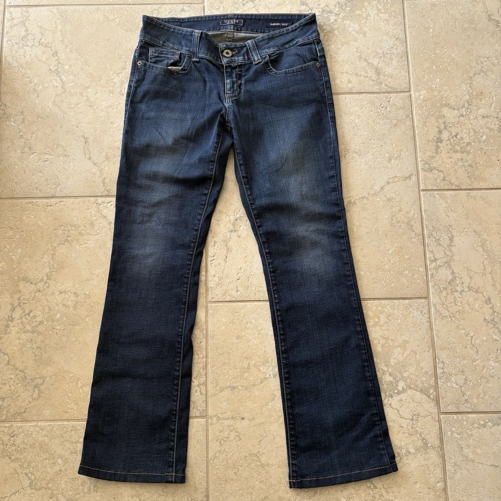 Guess Jeans Womens 30 Blue Daredevil Bootcut Low Rise Stretch Denim
